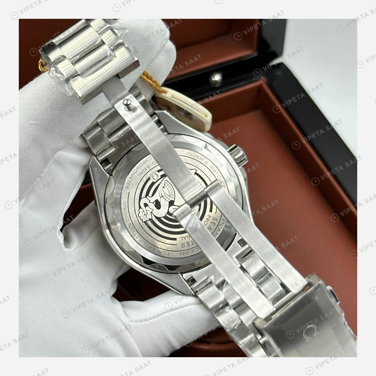Omega Seamaster 300 Mavi Kadran Çelik Super Clone ETA Eta Saat detay 7