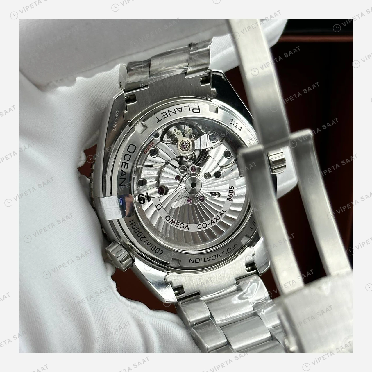 Omega Seamaster 300 Mavi-Siyah Bezel Çelik Super Clone ETA Eta Saat detay 5