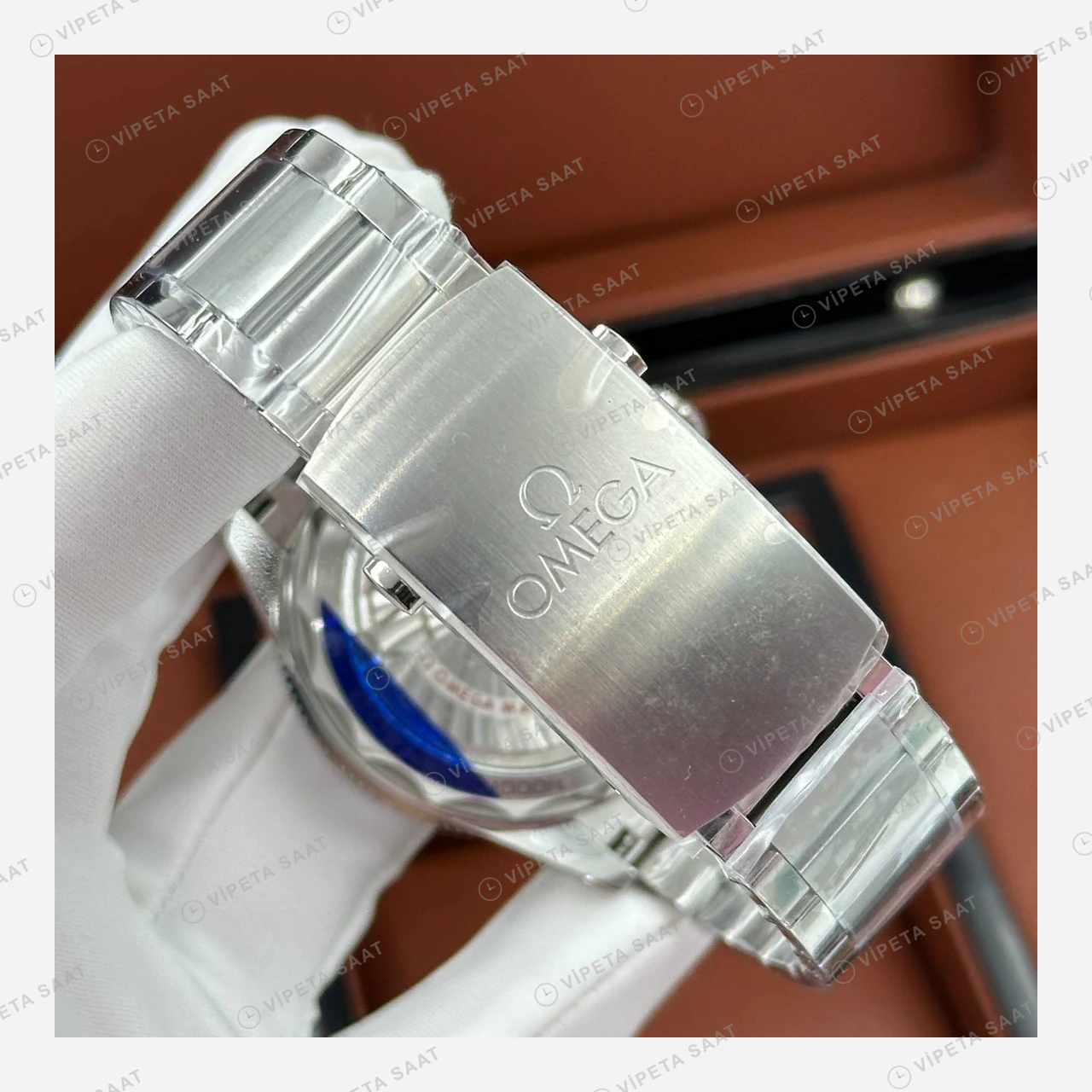 Omega Seamaster 300 Siyah Kadran Çelik Deniz Super Clone ETA Eta Saat detay 4