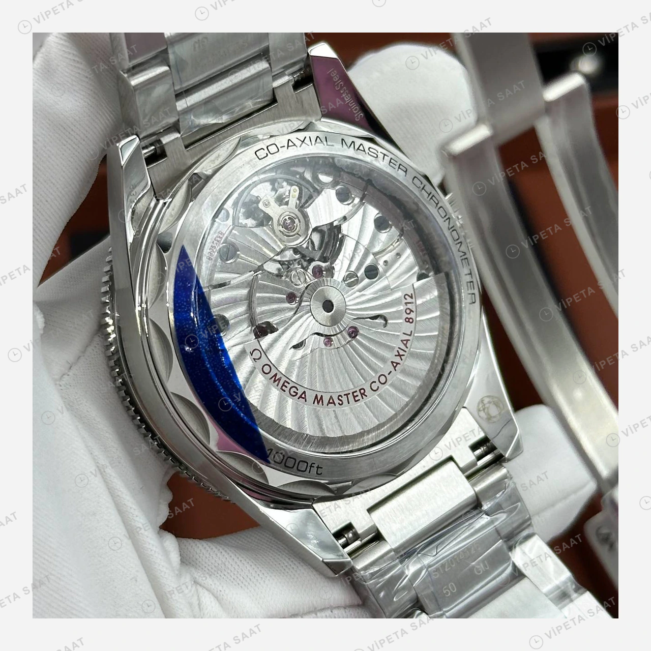 Omega Seamaster 300 Siyah Kadran Çelik Deniz Super Clone ETA Eta Saat detay 5