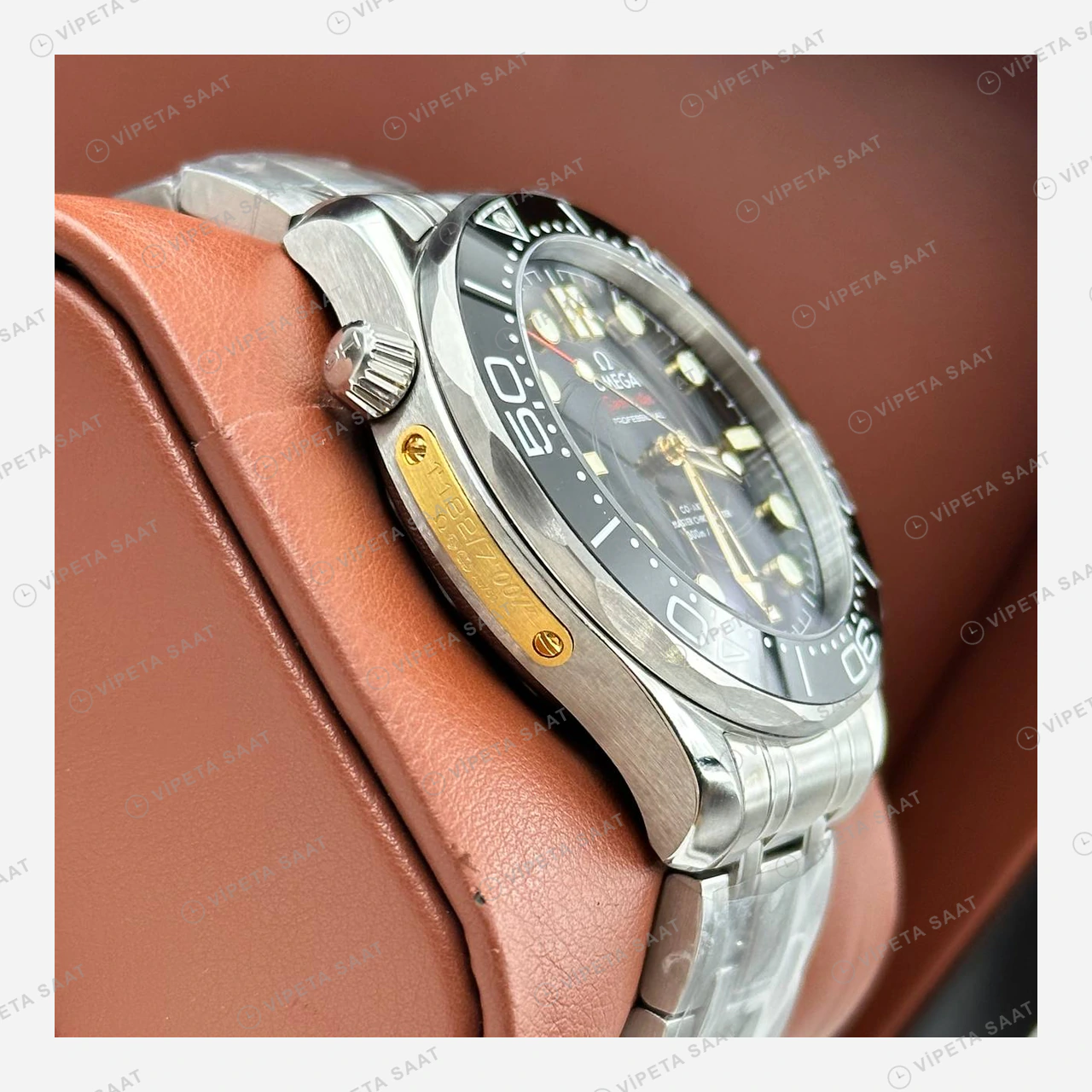 Omega Seamaster 300 Siyah Kadran Çelik Klasik Super Clone ETA Eta Saat detay 7