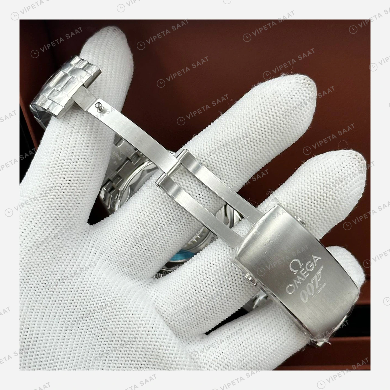 Omega Seamaster 300 Siyah Kadran Çelik Klasik Super Clone ETA Eta Saat detay 8