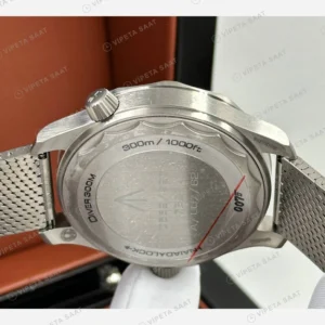 Omega Seamaster 300 Siyah Kadran Çelik Örgü Deniz Super Clone ETA Eta Saat karşıdan görünüm