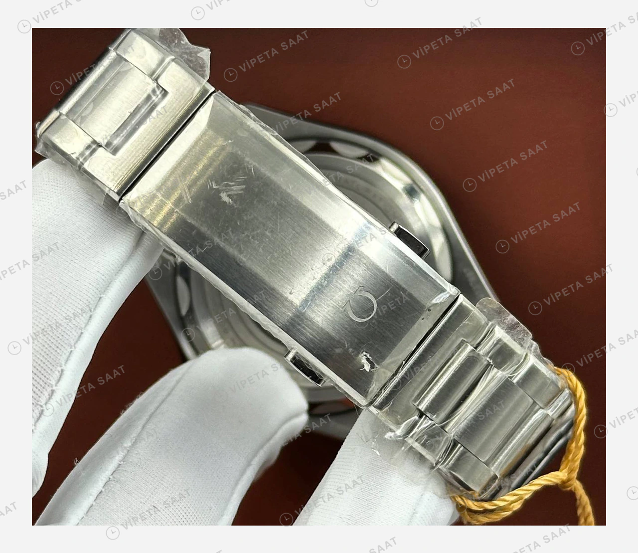 Omega Seamaster Aqua Terra Beyaz Kadran Mavi Bezel Çelik Super Clone ETA Eta Saat detay 6
