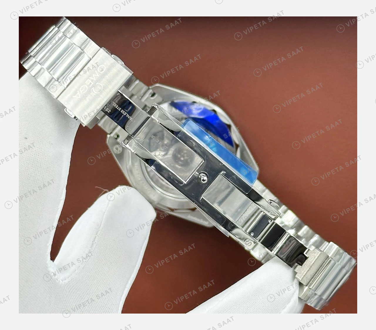 Omega Seamaster Aqua Terra Gri Kadran Çelik Super Clone ETA Eta Saat detay 5
