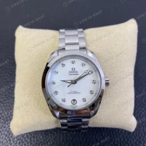 Omega Seamaster Aqua Terra Sedef Kadran Celik Kordon Super Clone Eta Eta Saat karşıdan görünüm