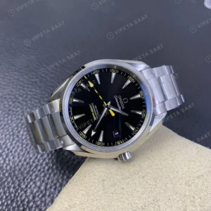 Omega Seamaster Aqua Terra Siyah Kadran Celik Kordon Super Clone Eta Saat görünüm 1