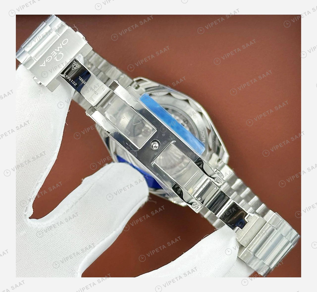 Omega Seamaster Aqua Terra Turkuaz Kadran Çelik Deniz 2 Super Clone ETA Eta Saat detay 5