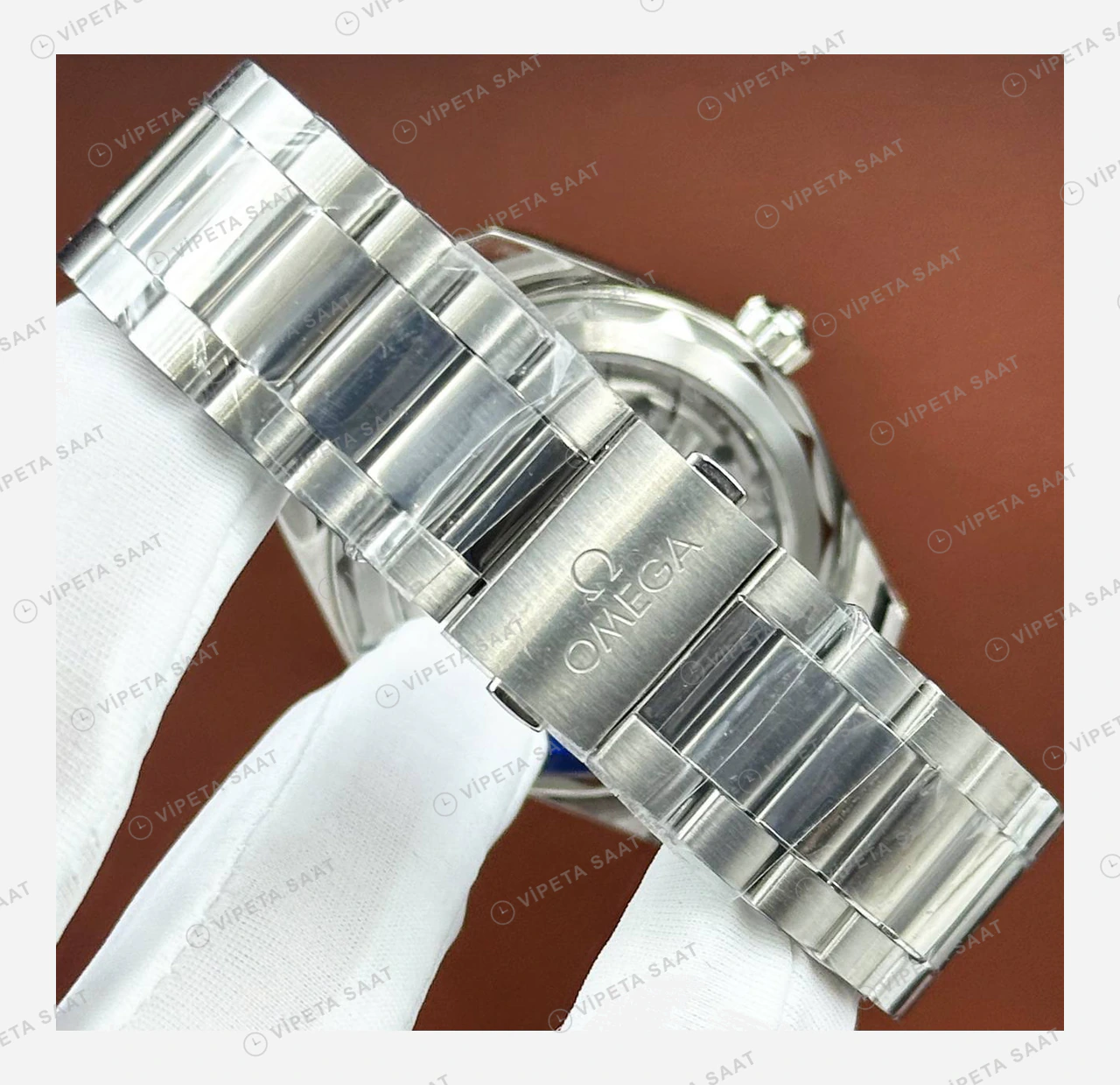 Omega Seamaster Aqua Terra Turkuaz Kadran Çelik Deniz Super Clone ETA Eta Saat detay 6