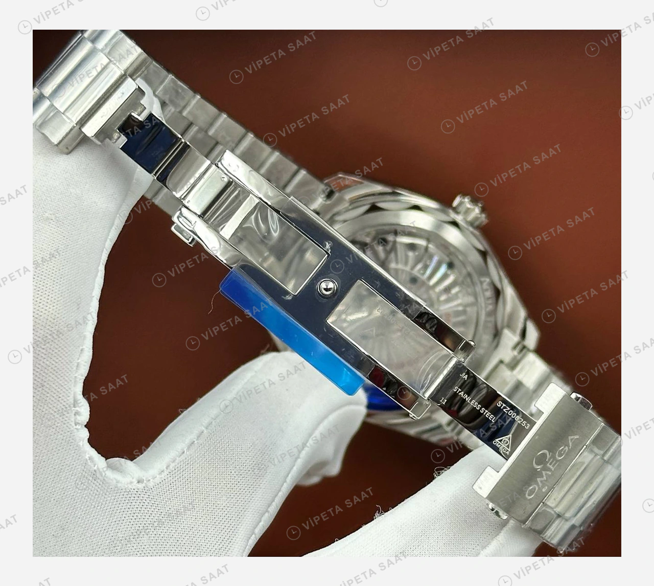 Omega Seamaster Aqua Terra Turkuaz Kadran Çelik Klasik Super Clone ETA Eta Saat detay 6