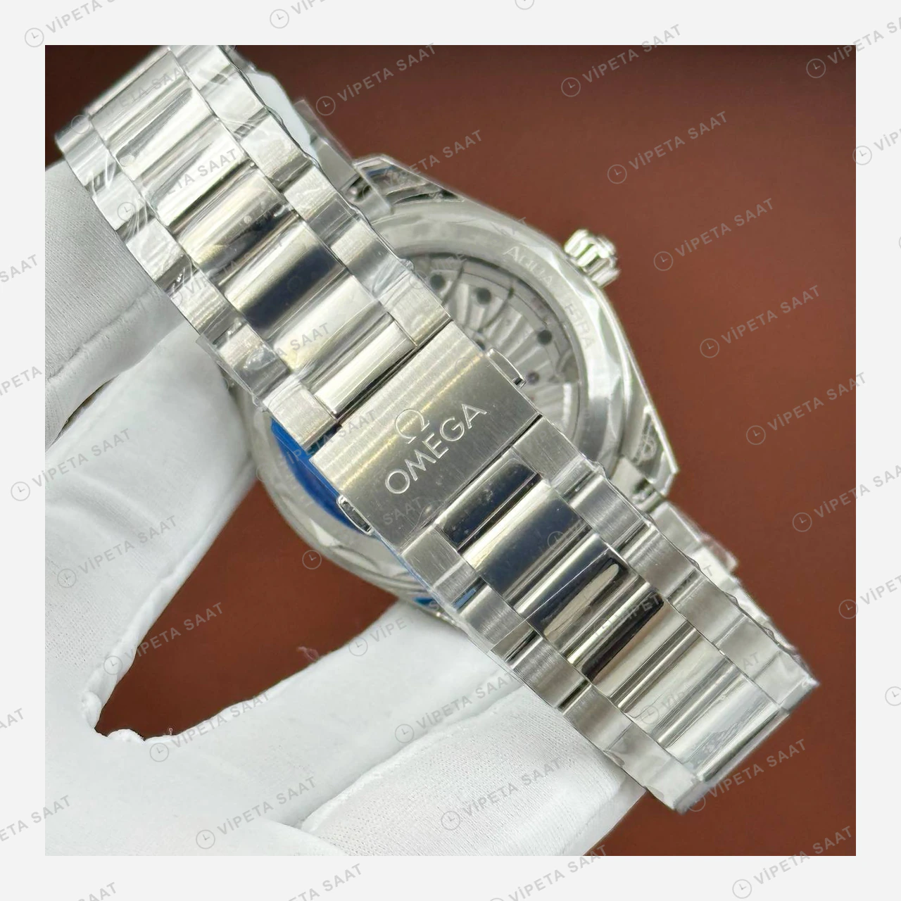 Omega Seamaster Aqua Terra Turkuaz Kadran Çelik Super Clone ETA Eta Saat detay 6