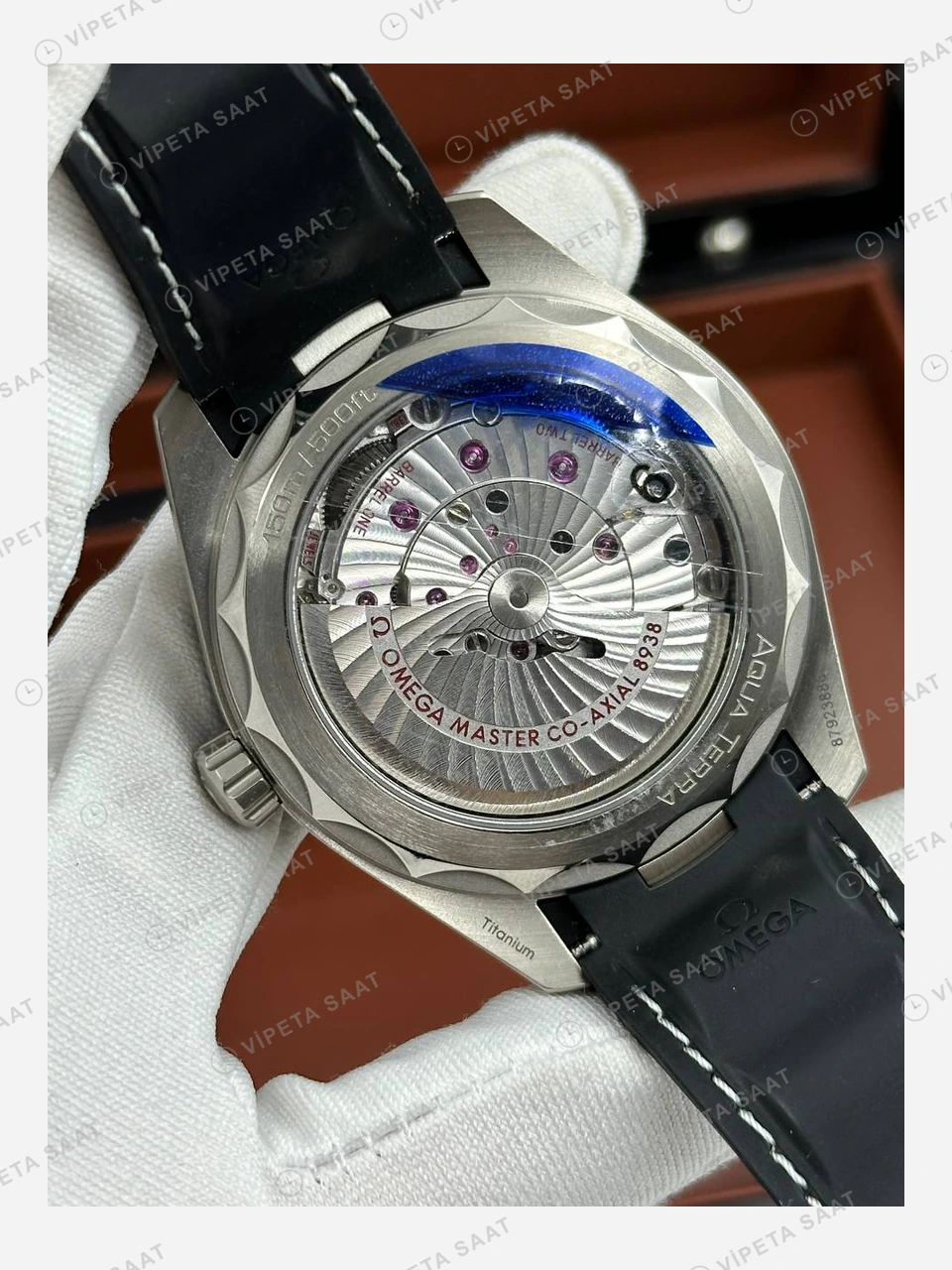 Omega Seamaster Aqua Terra Worldtimer Skeleton Kauçuk Super Clone ETA Eta Saat detay 5