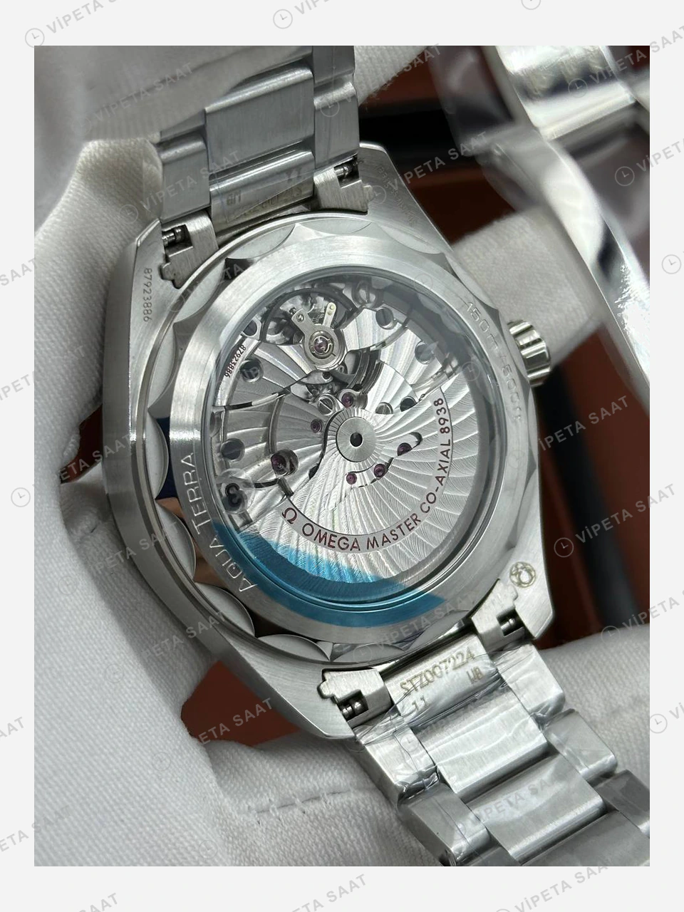 Omega Seamaster Aqua Terra Yeşil Tourbillon Çelik Super Clone ETA Eta Saat detay 4