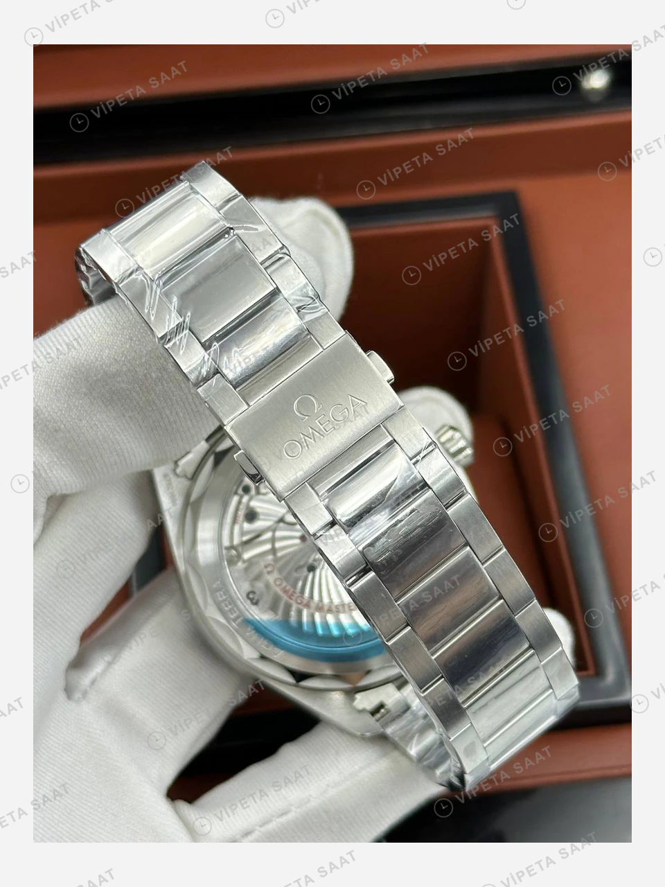 Omega Seamaster Aqua Terra Yeşil Tourbillon Çelik Super Clone ETA Eta Saat detay 6