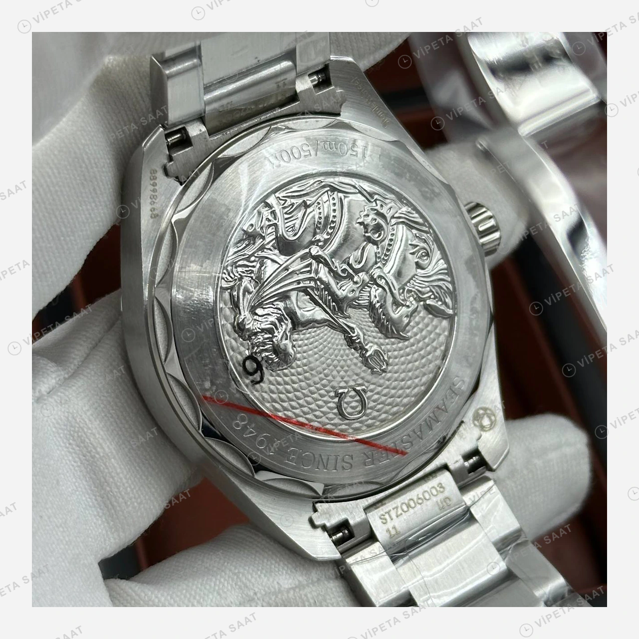 Omega Seamaster Çelik Kordon Modern Super Clone ETA Eta Saat detay 5