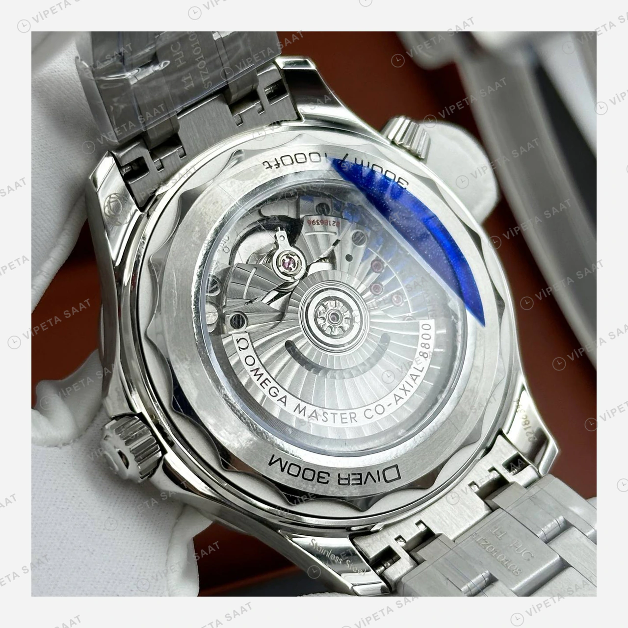 Omega Seamaster Diver 300M Beyaz Kadran Çelik Super Clone ETA Eta Saat detay 5