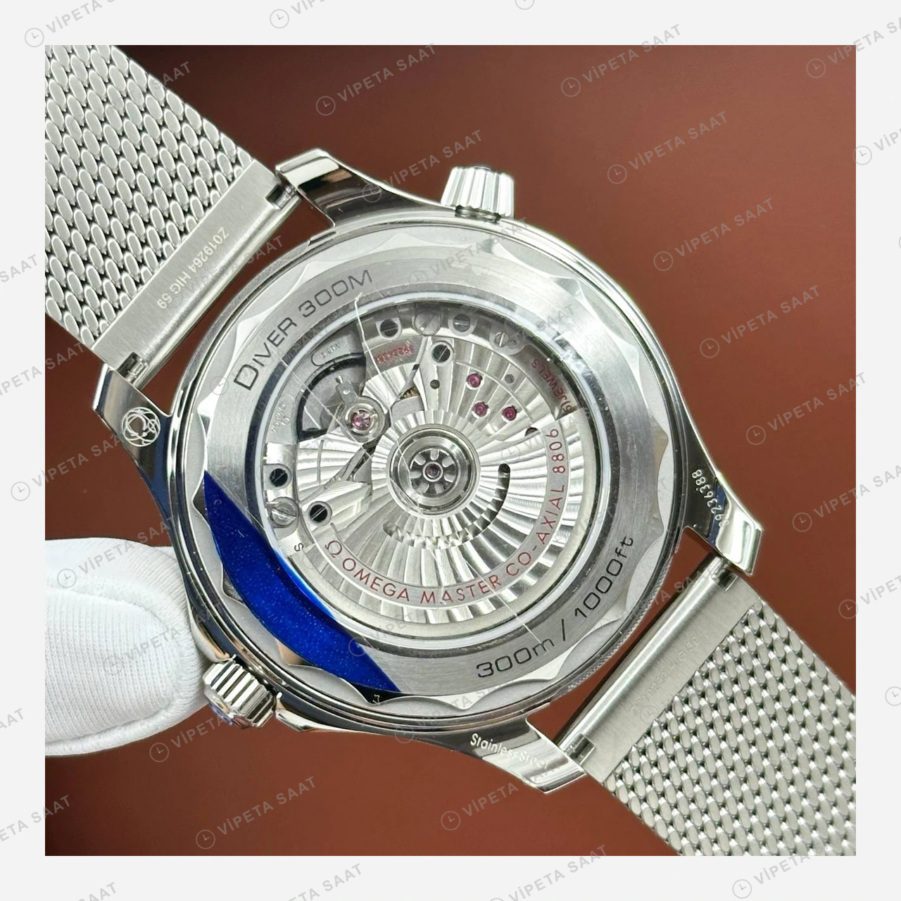 Omega Seamaster Diver 300M Gri Kadran Çelik Super Clone ETA Eta Saat detay 5