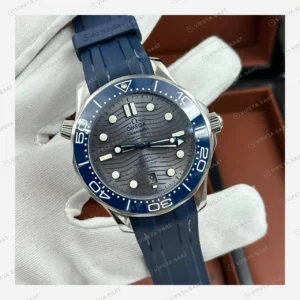 Omega Seamaster Diver 300M Gri Kadran Kauçuk Super Clone ETA Eta Saat detay 3