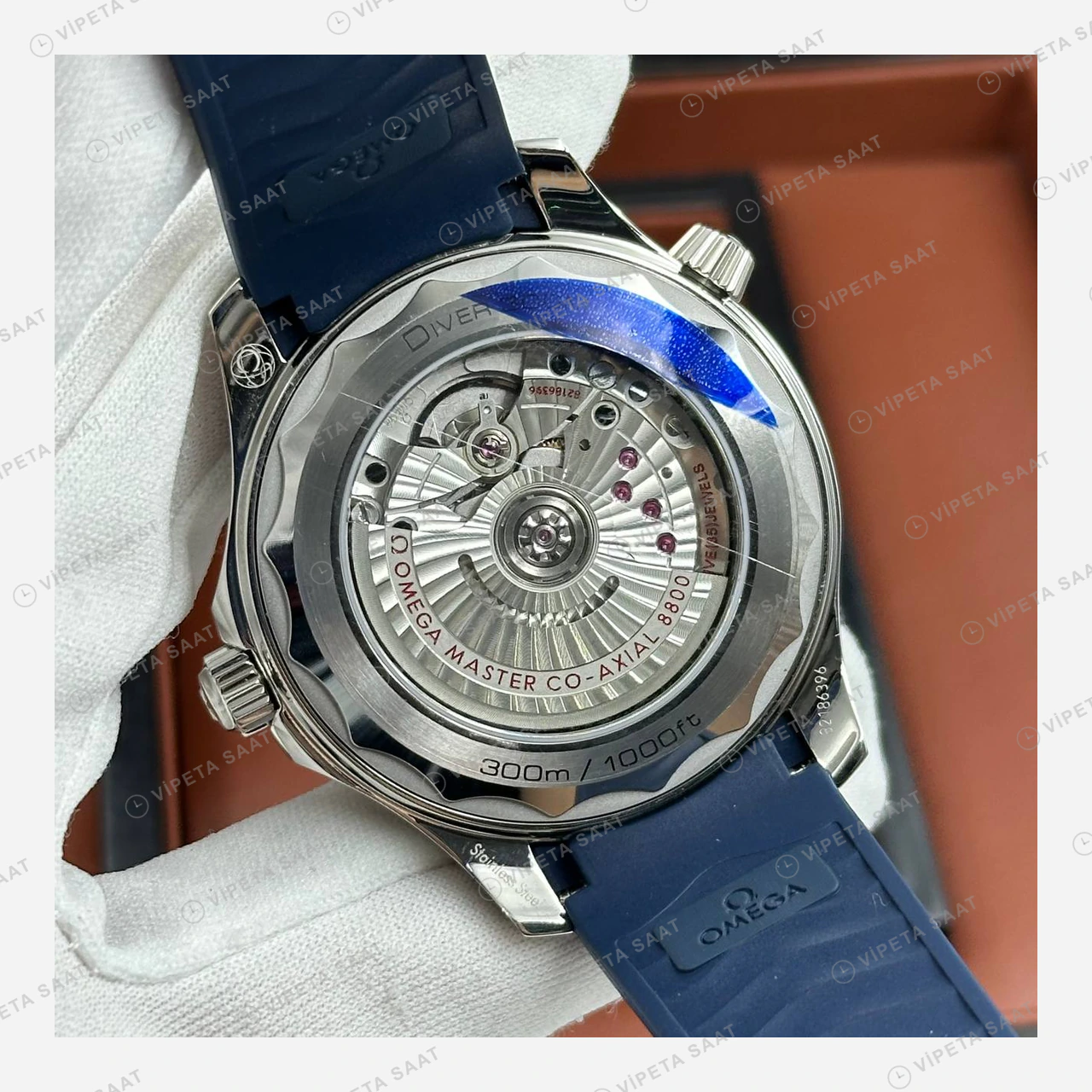 Omega Seamaster Diver 300M Gri Kadran Kauçuk Super Clone ETA Eta Saat detay 5