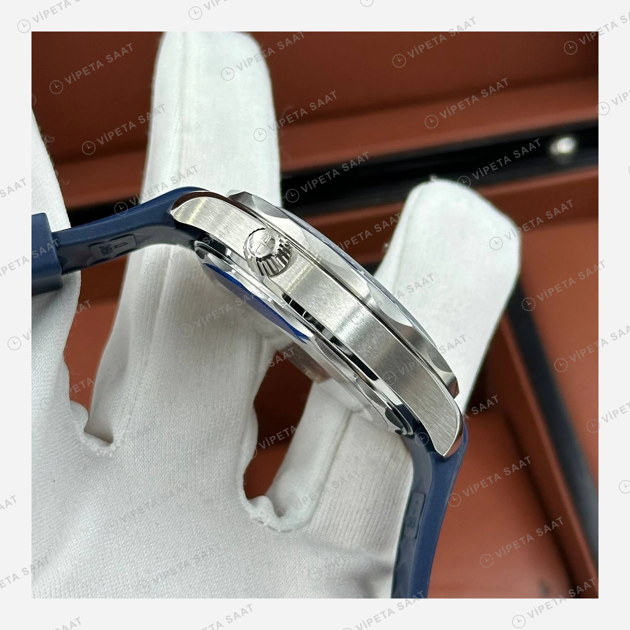 Omega Seamaster Diver 300M Gri Kadran Kauçuk Super Clone ETA Eta Saat detay 6