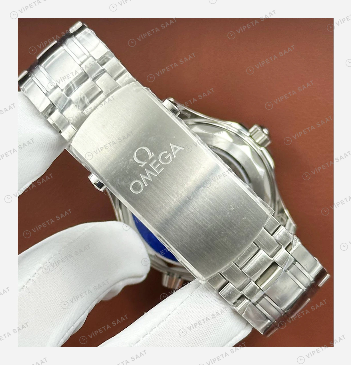 Omega Seamaster Diver 300M Mavi Kadran Çelik Derin Super Clone ETA Eta Saat yan görünüm