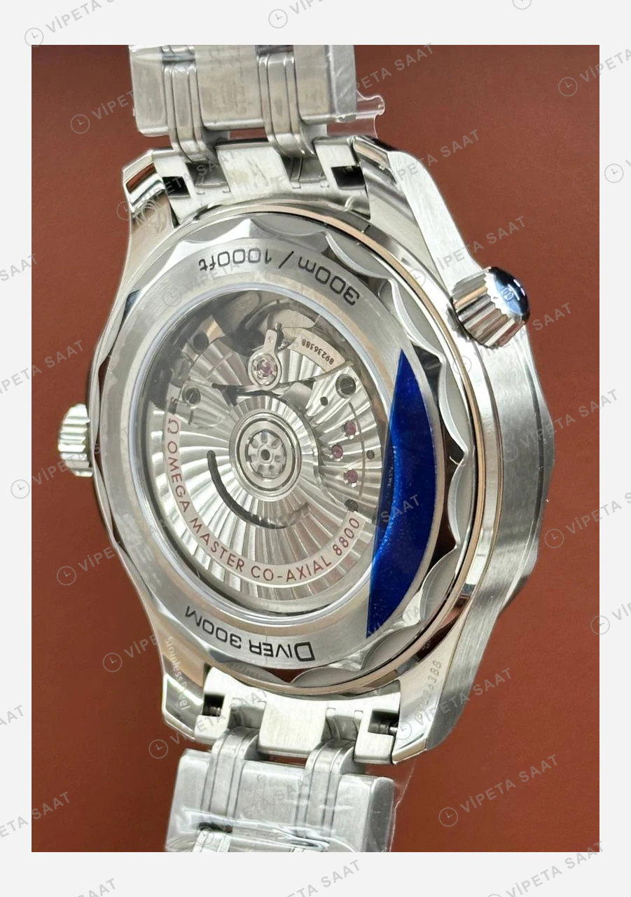 Omega Seamaster Diver 300M Mavi Kadran Çelik Derin Super Clone ETA Eta Saat detay 4