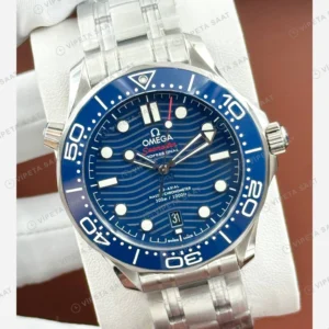 Omega Seamaster Diver 300M Mavi Kadran Çelik Derin Super Clone ETA Eta Saat detay 5