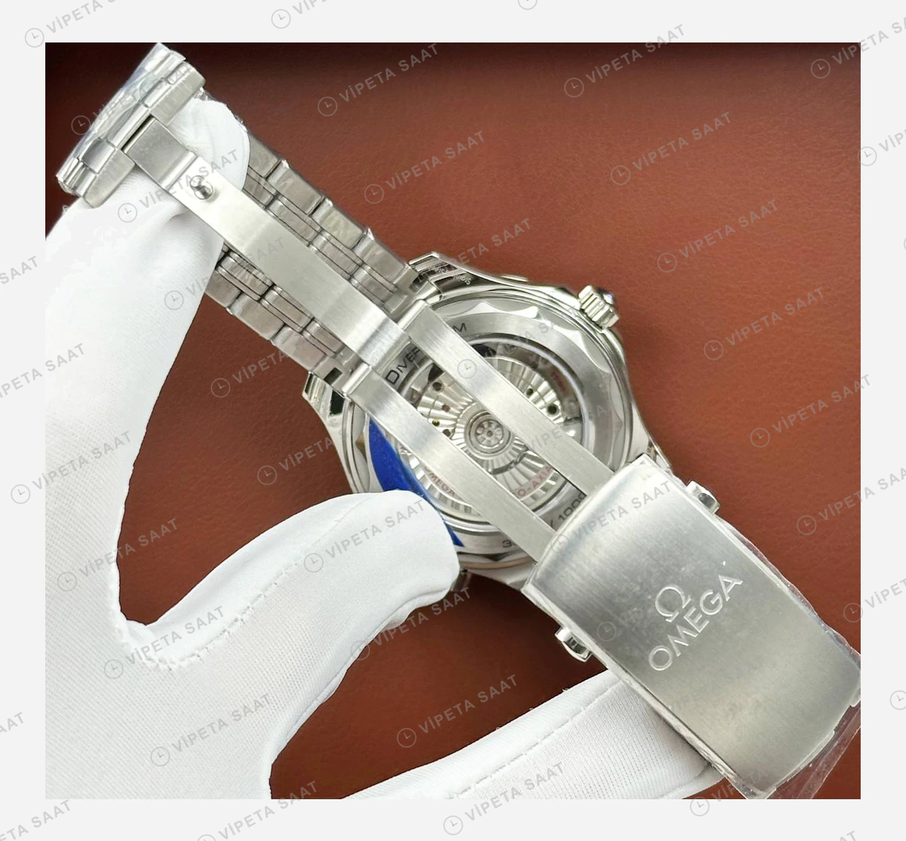 Omega Seamaster Diver 300M Mavi Kadran Çelik Derin Super Clone ETA Eta Saat detay 7