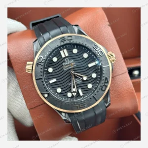 Omega Seamaster Diver 300M Siyah Dalga Kadran İki Renk Kauçuk Super Clone ETA Eta Saat detay 3