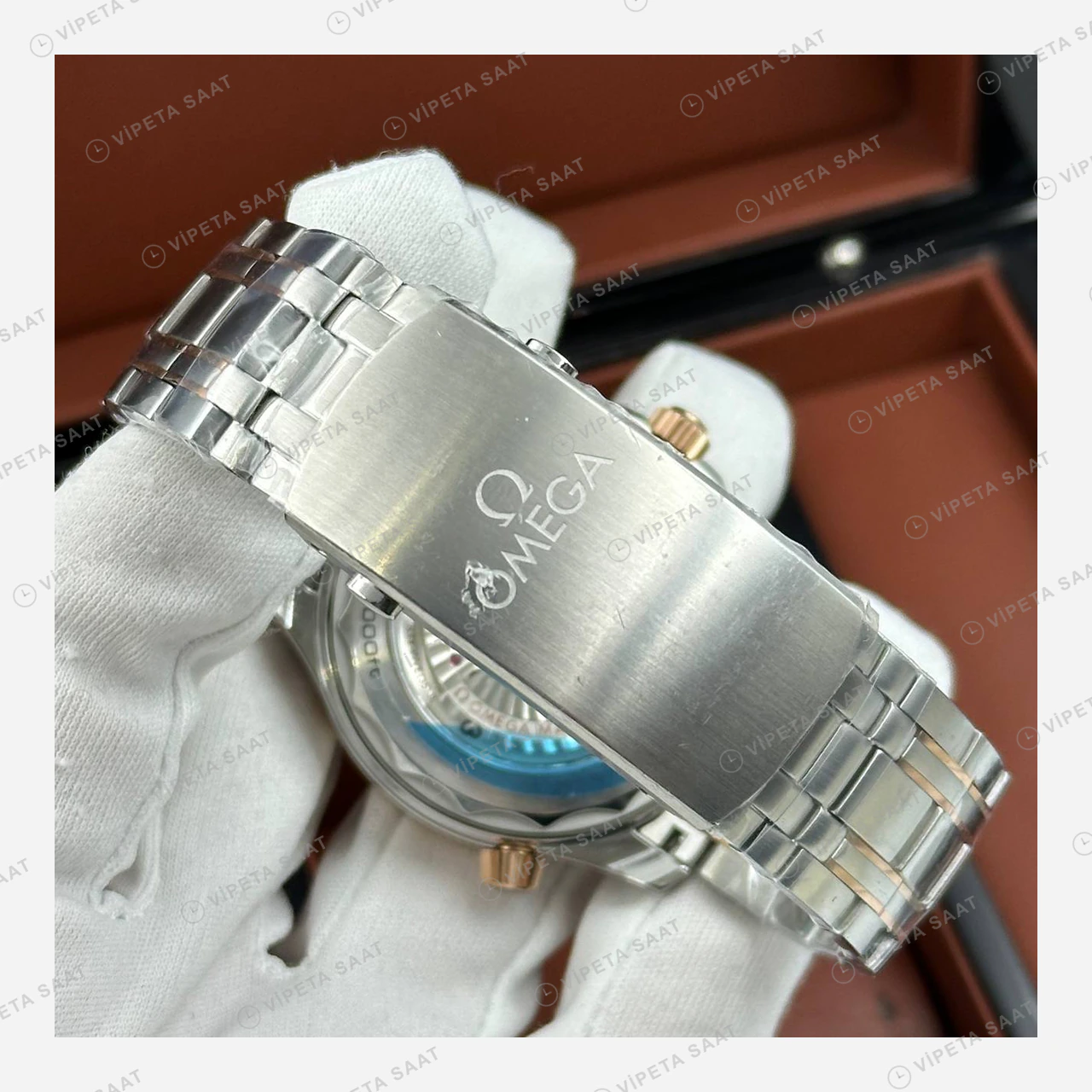 Omega Seamaster Diver 300M Siyah Dalga Kadran İki Renk Super Clone ETA Eta Saat detay 3
