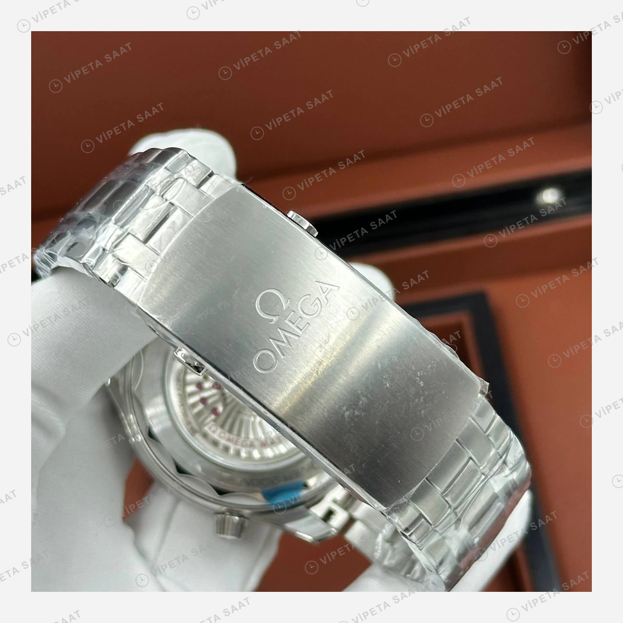 Omega Seamaster Diver 300M Yeşil Kadran Çelik Super Clone ETA Eta Saat detay 4