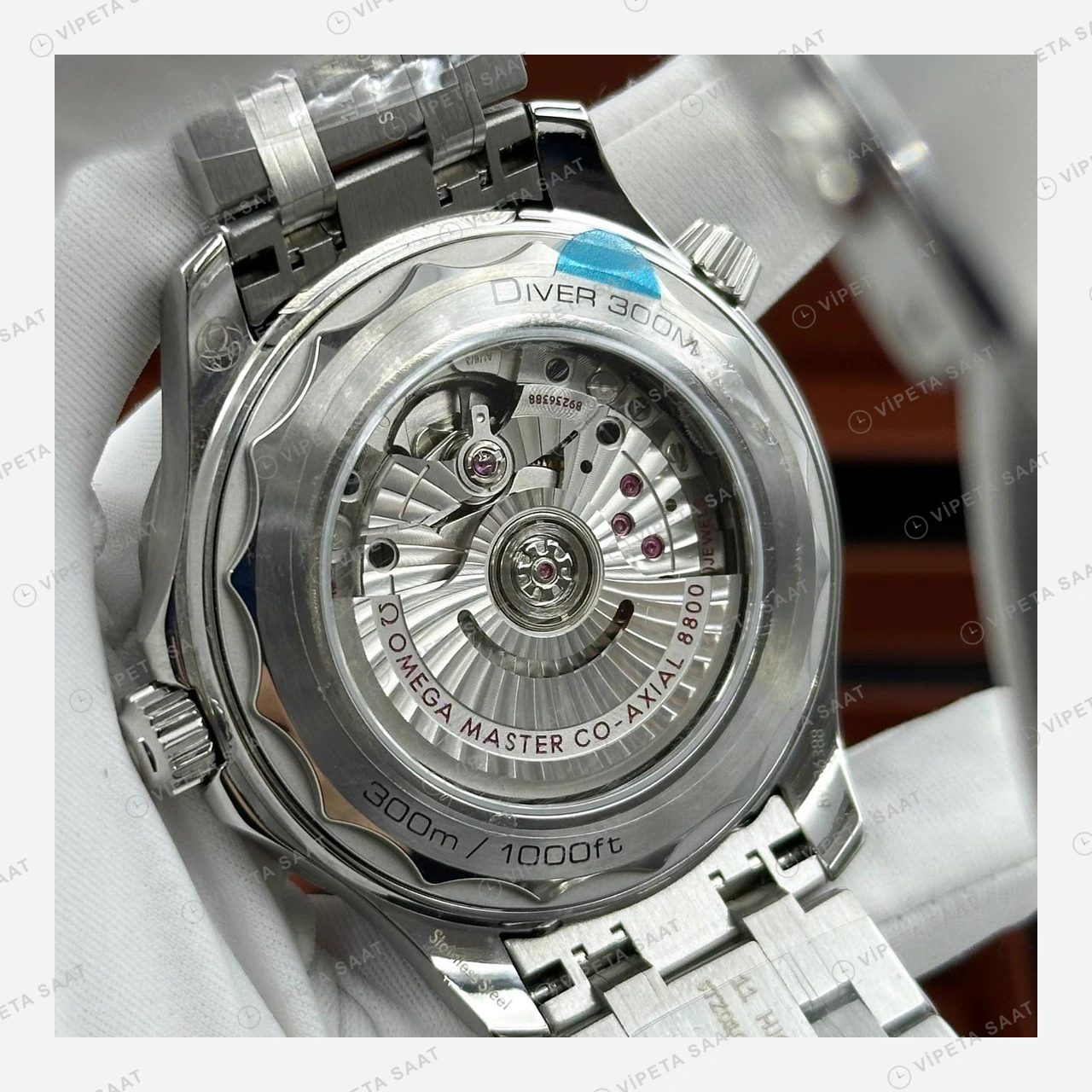 Omega Seamaster Diver 300M Yeşil Kadran Çelik Super Clone ETA Eta Saat detay 5