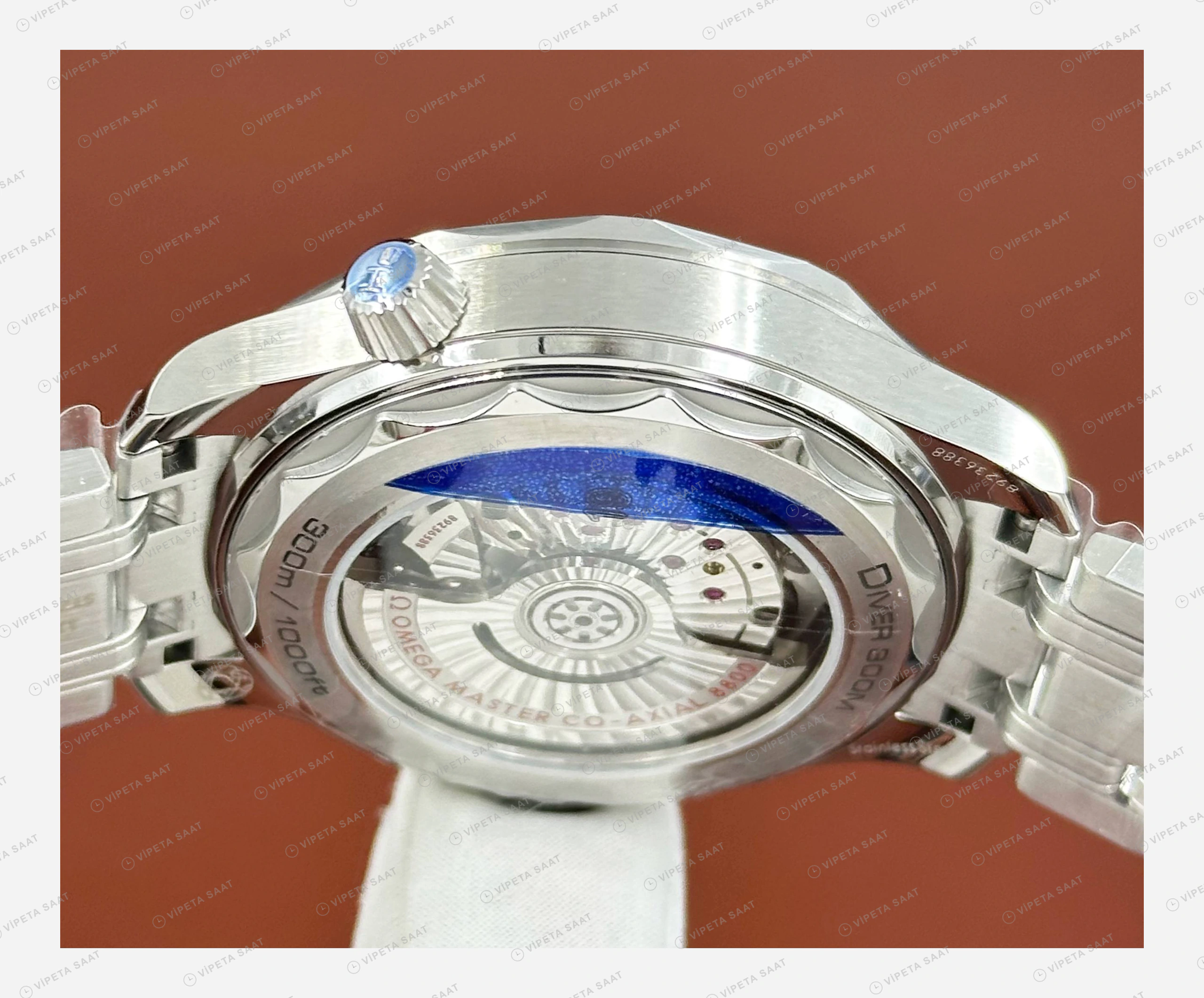 Omega Seamaster Diver 300M Yeşil Kadran Çelik Usta Super Clone ETA Eta Saat detay 4