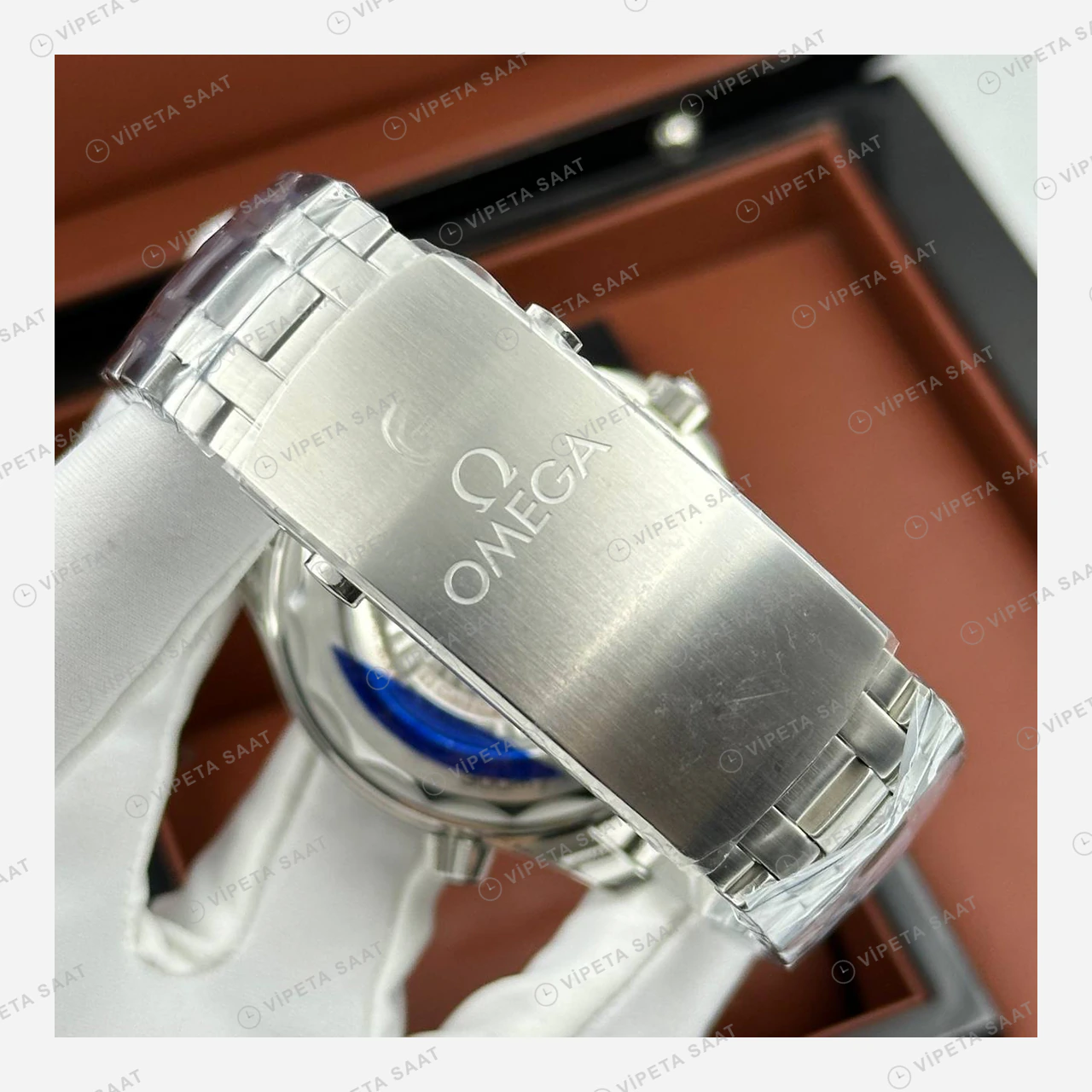 Omega Seamaster Kasa Zarif Super Clone ETA Eta Saat karşıdan görünüm