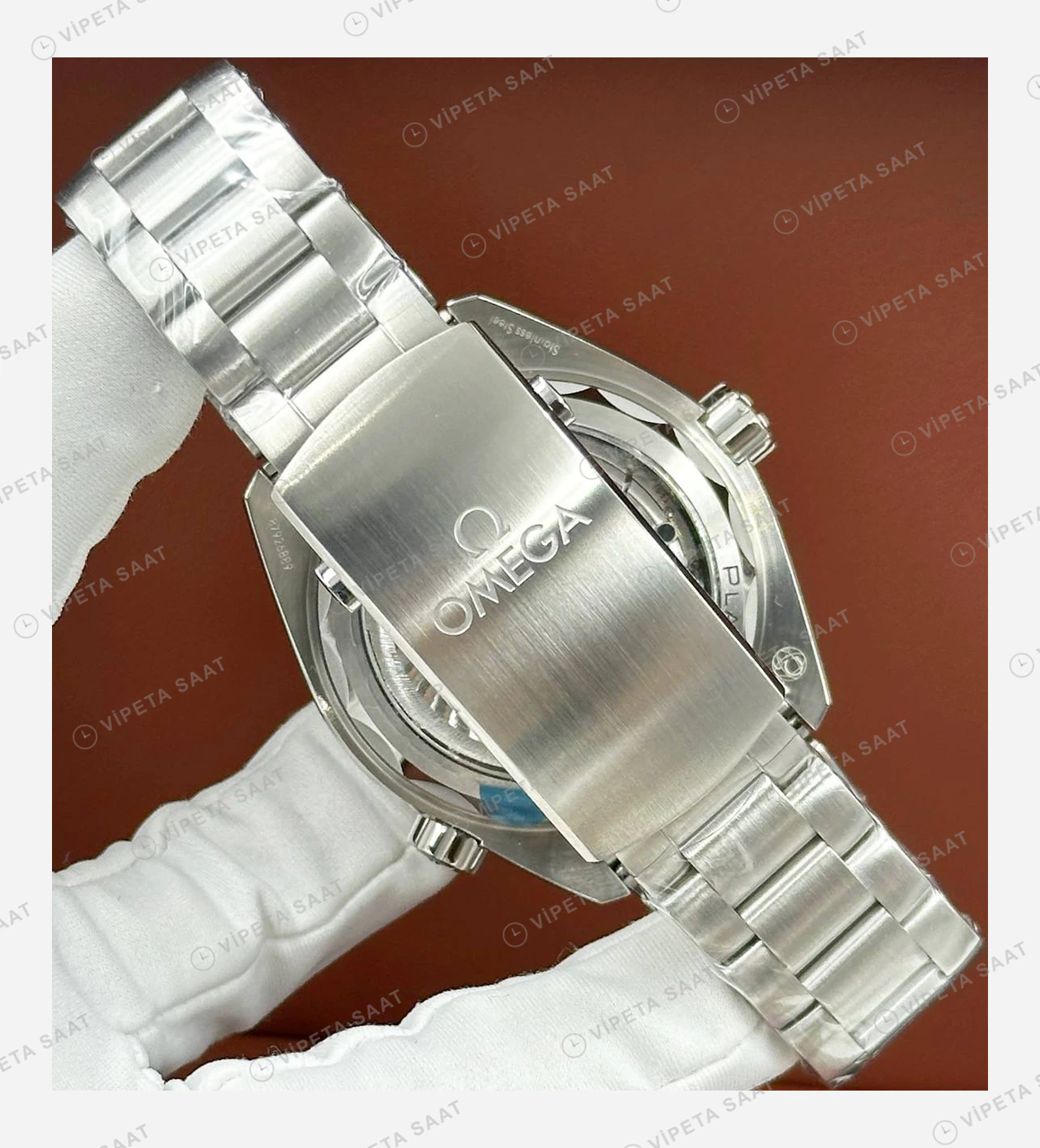 Omega Seamaster Planet Ocean GMT Gri Kadran Çelik Super Clone ETA Eta Saat detay 4