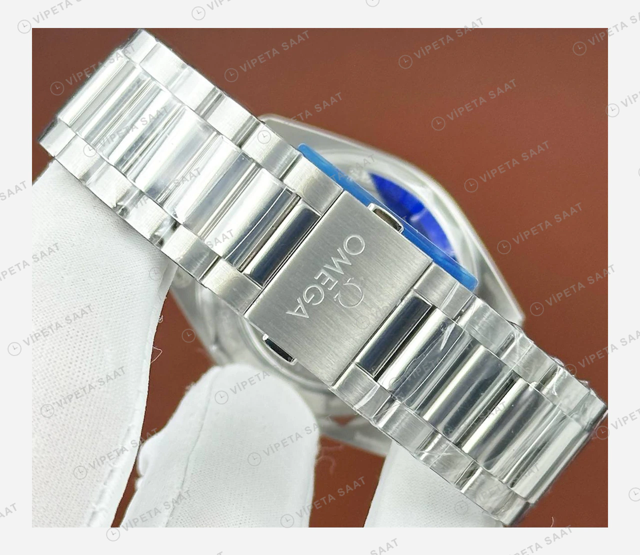 Omega Seamaster Planet Ocean Gri Kadran Çelik Super Clone ETA Eta Saat detay 5