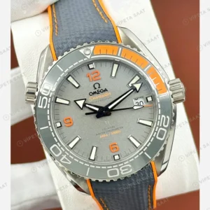 Omega Seamaster Planet Ocean Gri Turuncu Kauçuk Super Clone ETA Eta Saat detay 6