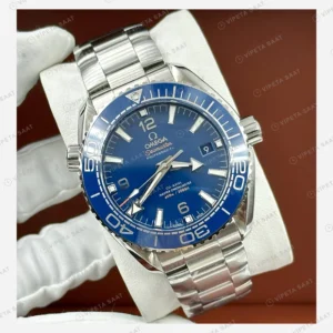 Omega Seamaster Planet Ocean Mavi Kadran Çelik Derin Super Clone ETA Eta Saat karşıdan görünüm