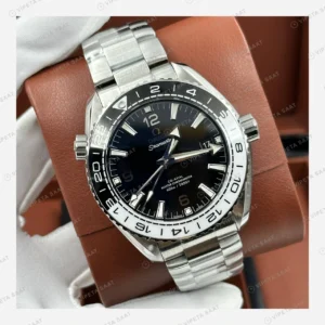 Omega Seamaster Planet Ocean Siyah Kadran GMT Çelik Super Clone ETA Eta Saat yan görünüm
