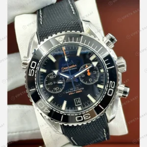 Omega Seamaster Planet Ocean Siyah Kronograf Kordon Super Clone ETA Eta Saat detay 6
