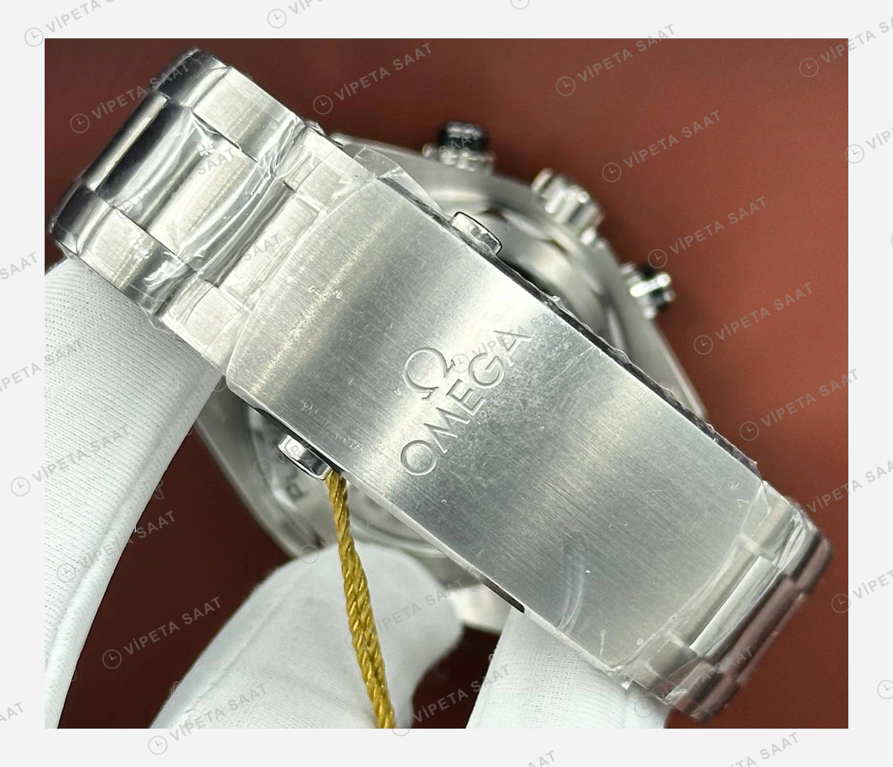 Omega Seamaster Planet Ocean Siyah Turuncu Kronograf Çelik Super Clone ETA Eta Saat detay 6