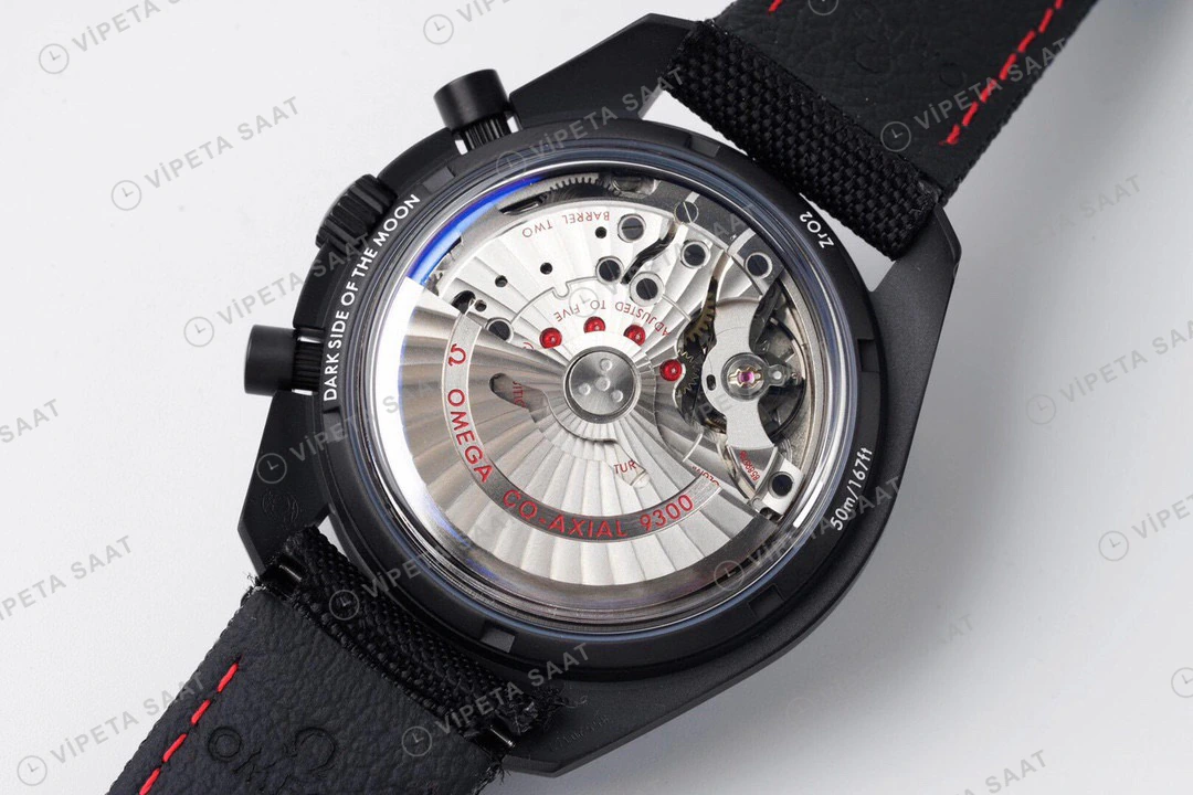 Omega Speedmaster Dark Side of the Moon Gri Kadran Seramik Kasa Nato Kordon Super Clone Eta Eta Saat detay 3