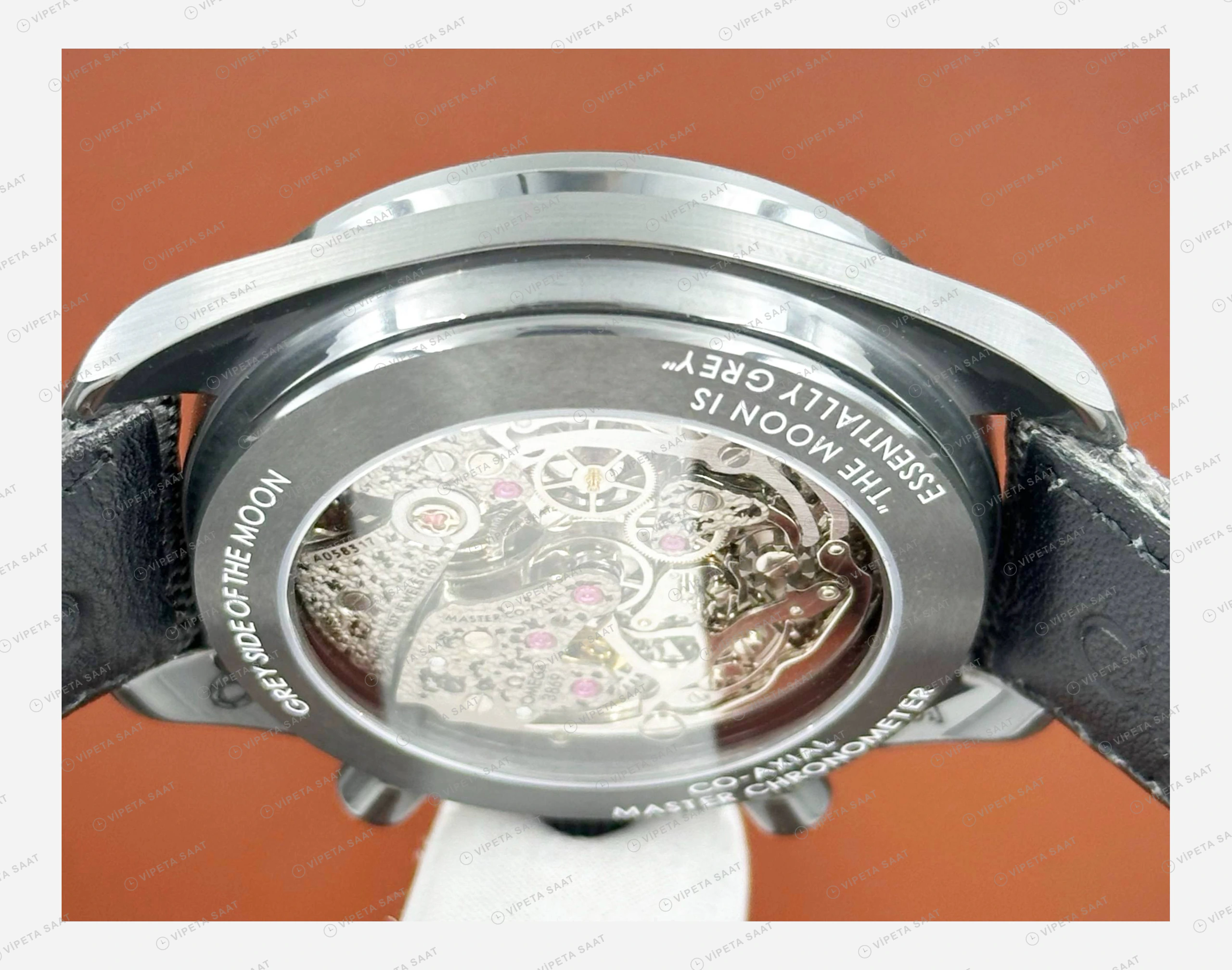 Omega Speedmaster Gri Skeleton Kordon Super Clone ETA Eta Saat detay 4
