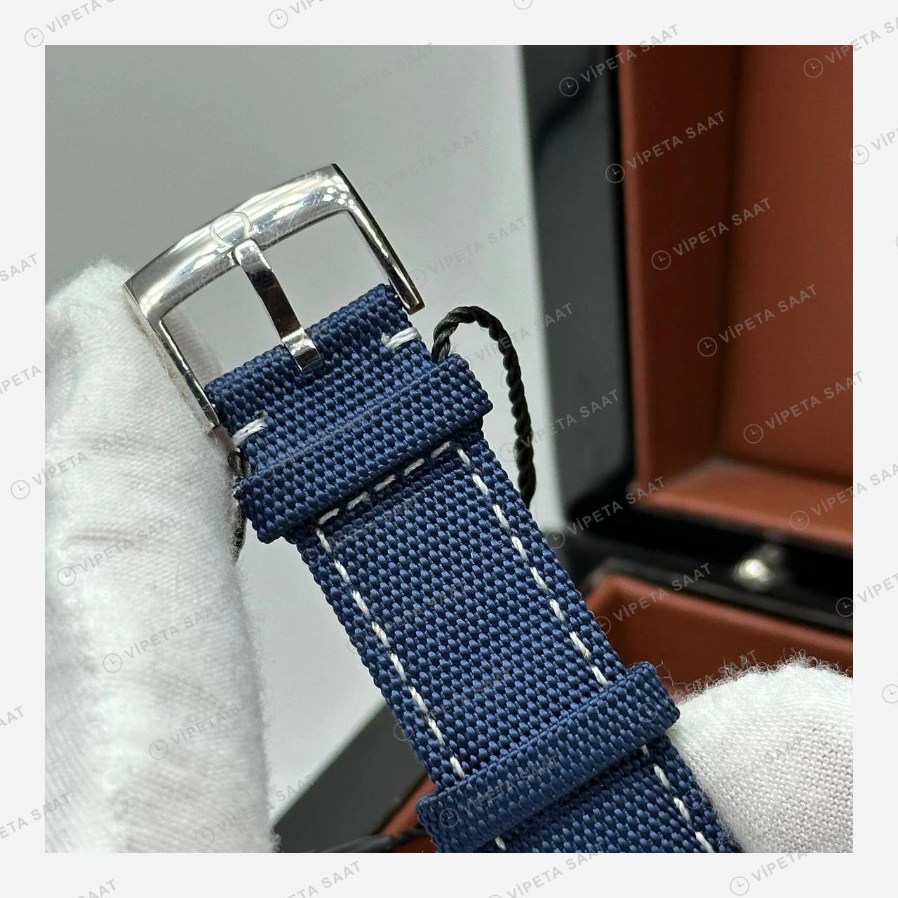 Omega Speedmaster Mavi Kadran Kordon Super Clone ETA Eta Saat karşıdan görünüm