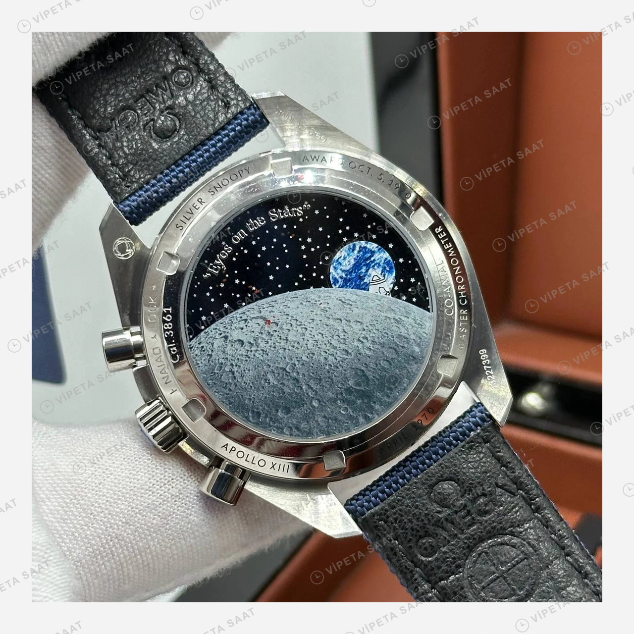 Omega Speedmaster Mavi Kadran Kordon Super Clone ETA Eta Saat yan görünüm