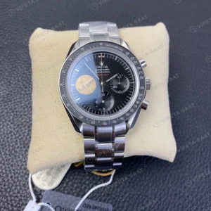 Omega Speedmaster Professional Moonwatch Apollo 11 Siyah Kadran Celik Kordon Super Clone Eta Eta Saat karşıdan görünüm