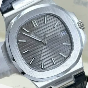 Patek Philippe Nautilus 5711 40 mm Gri Mavi Kadran Çelik Super Clone ETA Saat kırp kapak