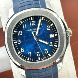 Patek Philippe Aquanaut 5167 40.8 mm Mavi Kadran Kaucuk Bileklik Super Clone ETA Saat kırp kapak