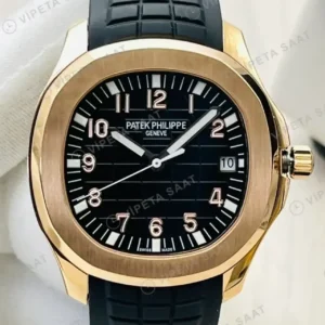 Patek Philippe 40.8 mm Aquanaut Siyah Kadran Gold Super Clone ETA Saat kırp kapak