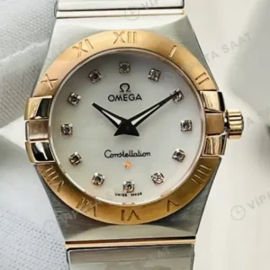 Omega 28 mm 123.10.28 Constellation Beyaz Kadran Celik Super Clone ETA Saat kırp kapak